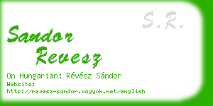 sandor revesz business card